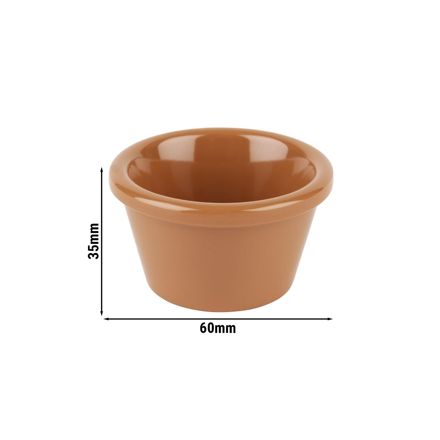 (24 pièces) Coupelles à sauce - CASUAL - Melamine - 40 ml - Ø 60 mm - Terracotta
