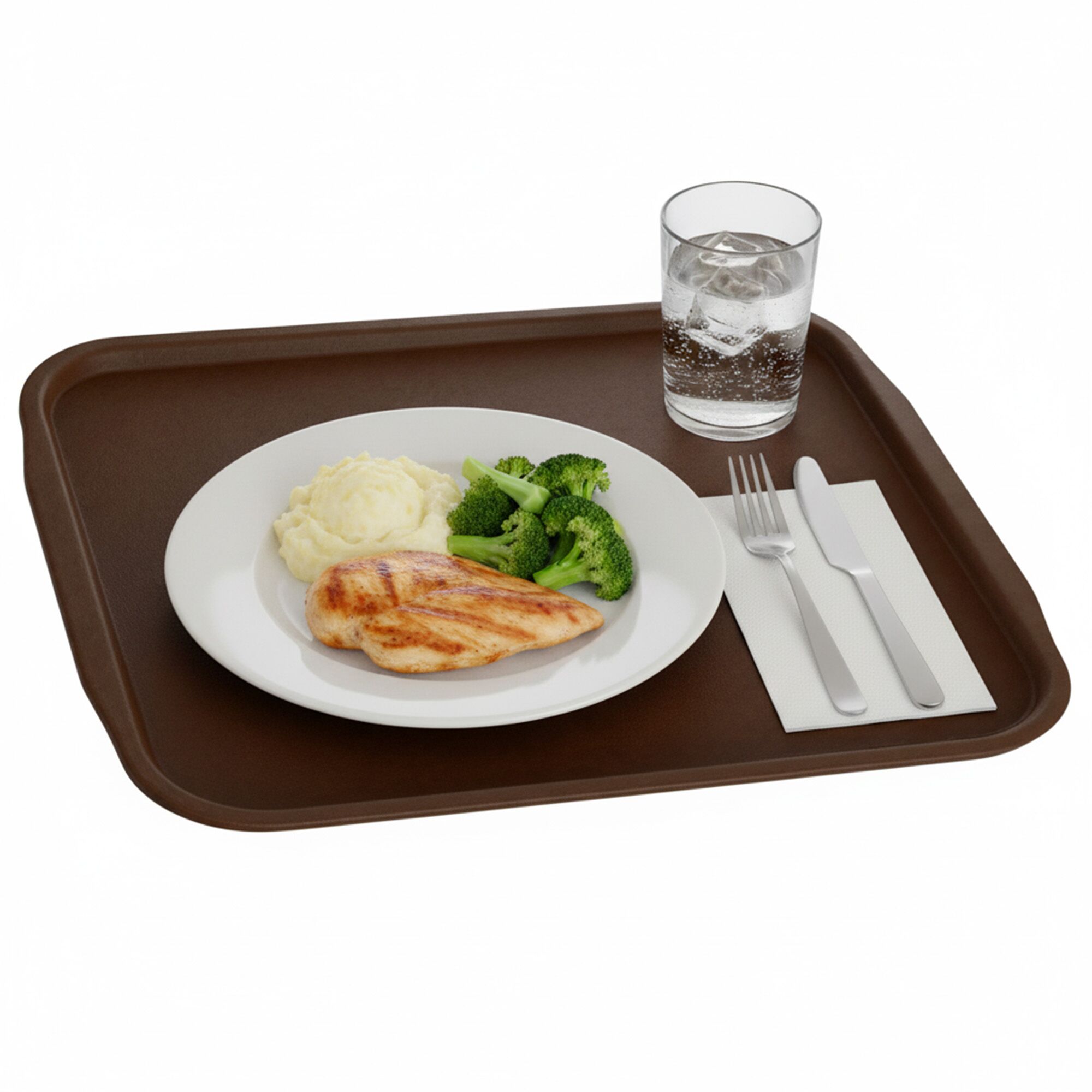 (10 pièces) Plateau De Service - Marron - 460 x 360 mm