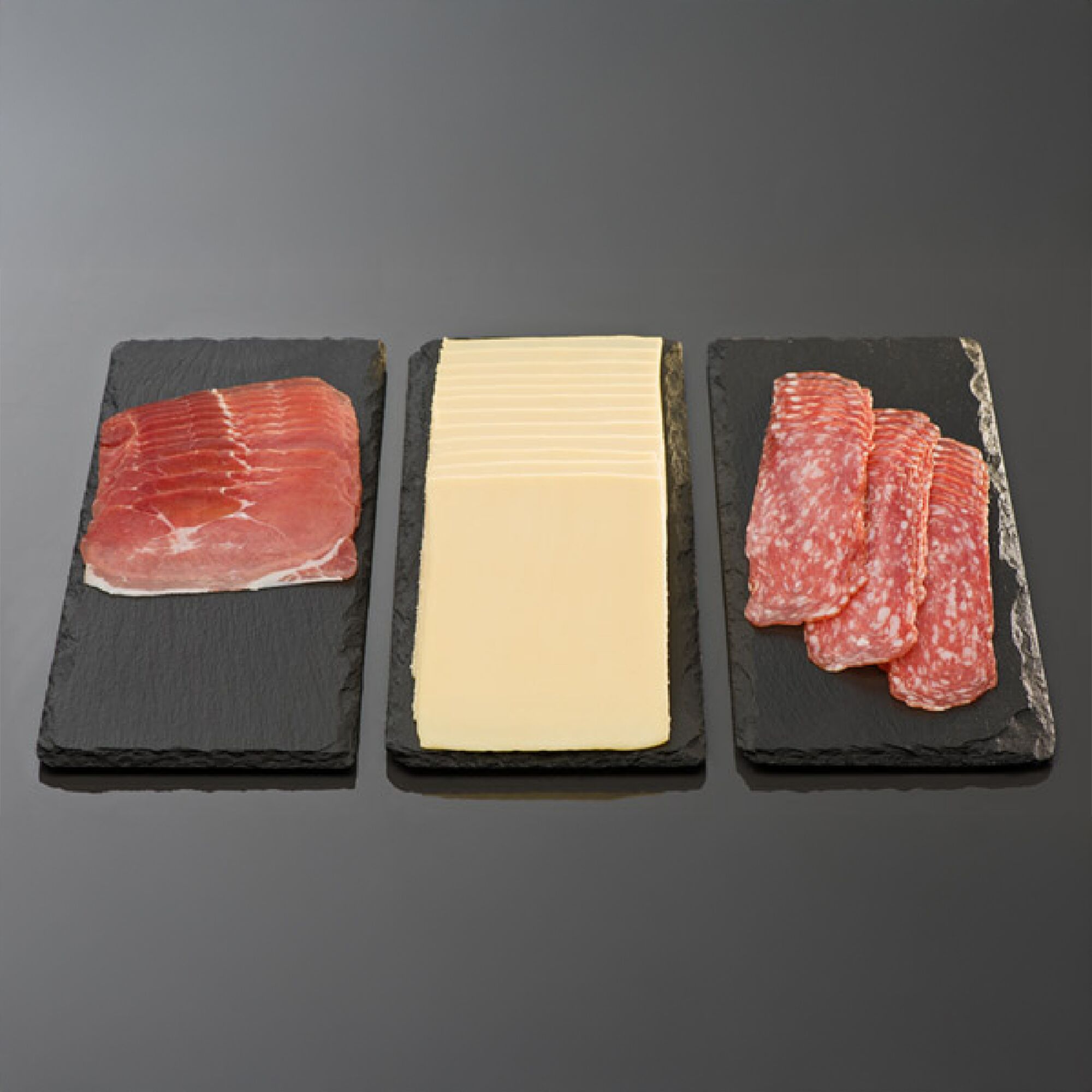 (6 pcs) Plateau en ardoise naturelle - 300x120mm