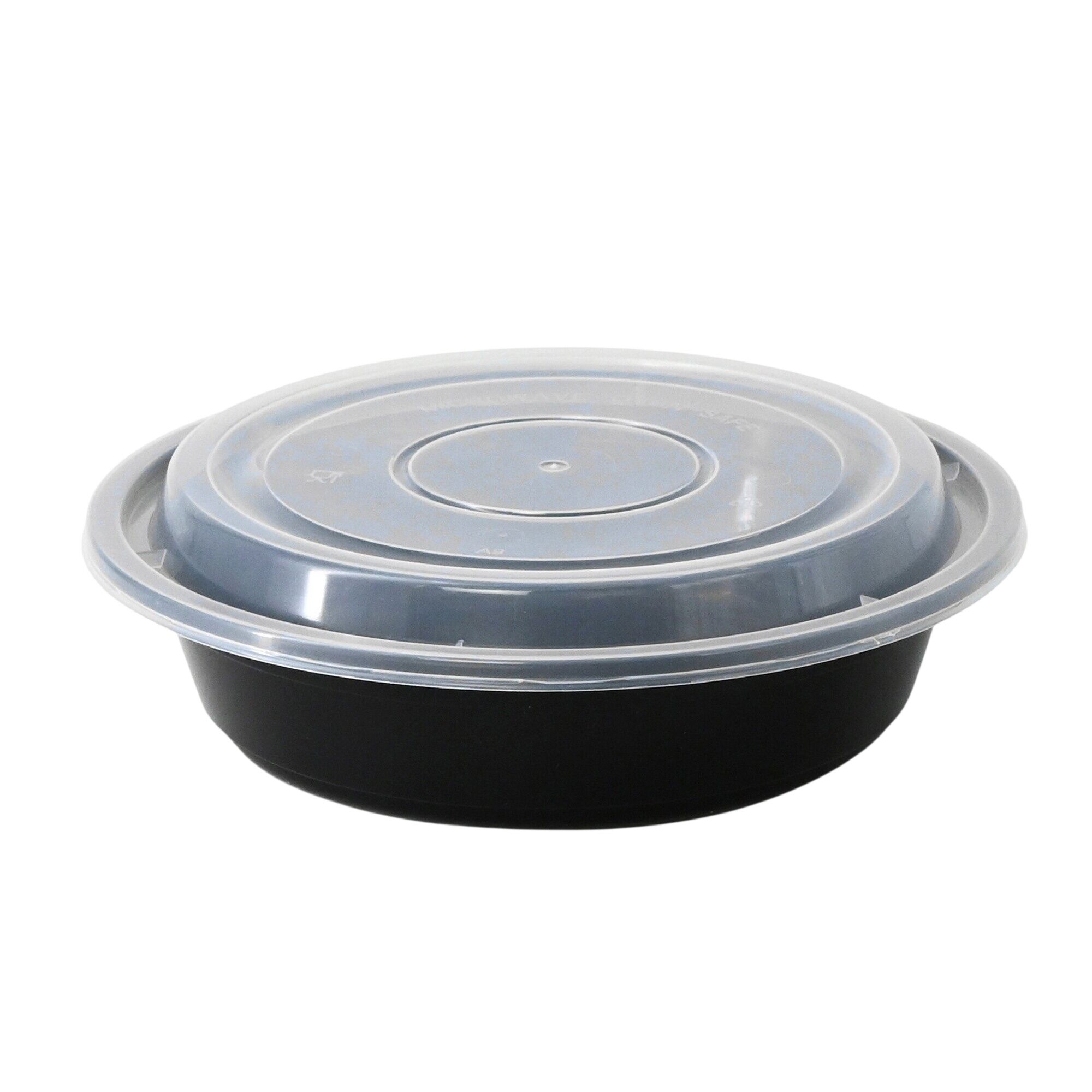(300 pcs) Barquette réutilisable - 700ml - Ronde - Noir