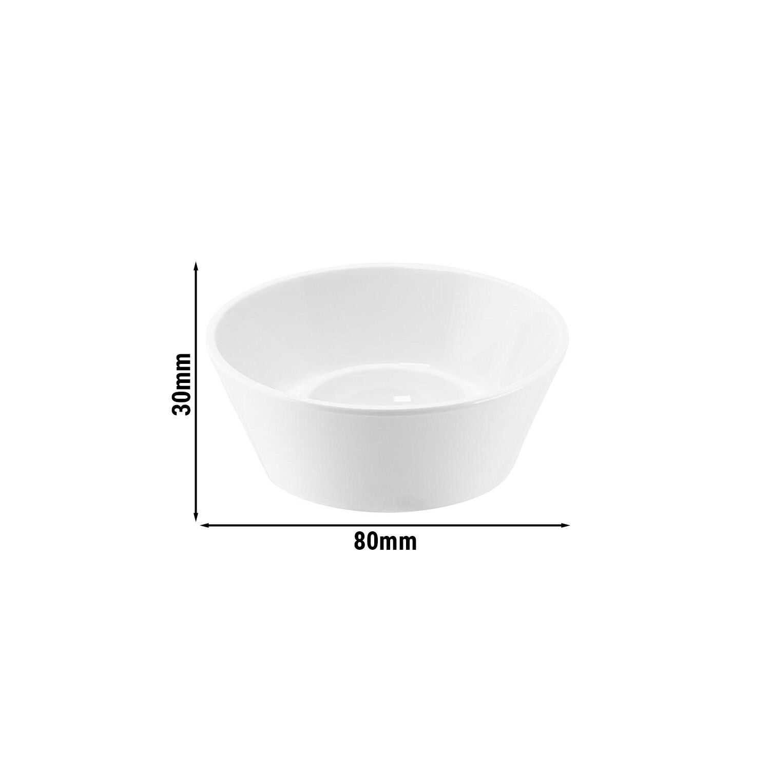 (6 pcs) Coquetier - Mélamine - Ø 80mm - Blanc