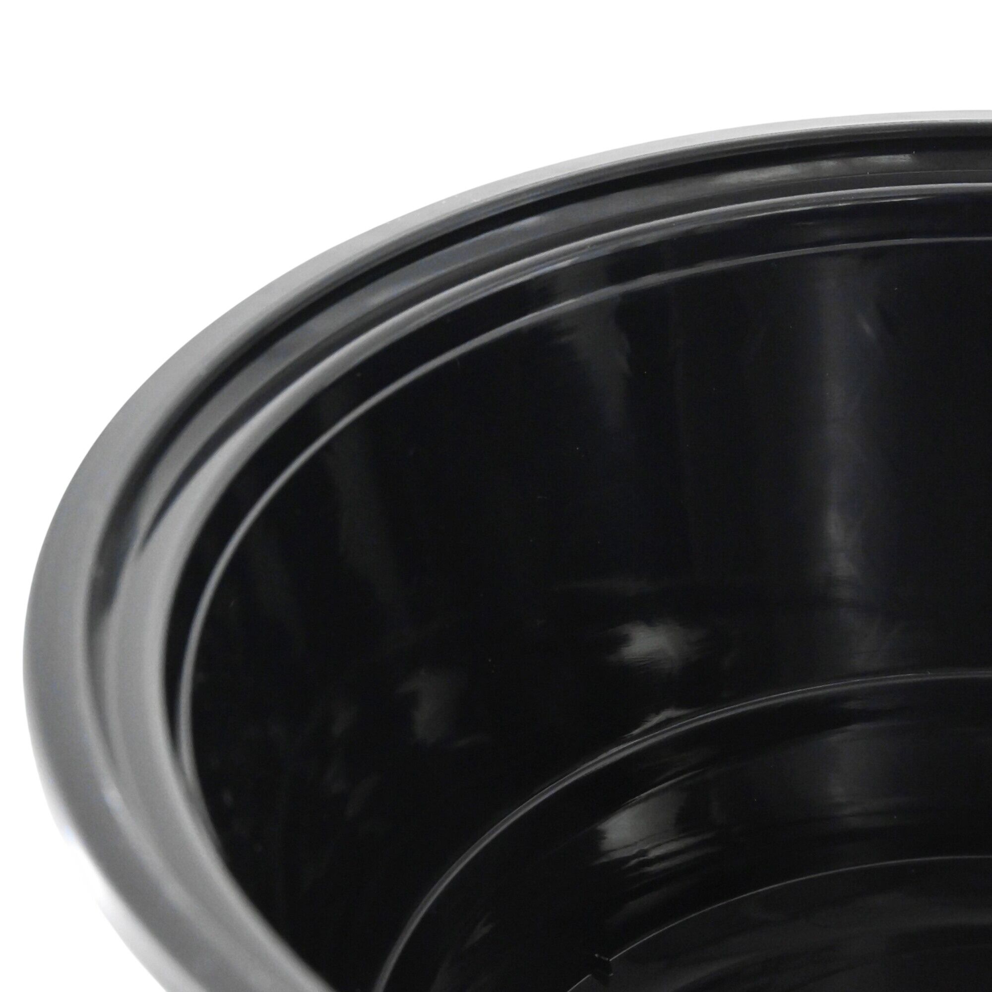 (300 pcs) Barquette réutilisable - 1000ml - Ronde - Noir