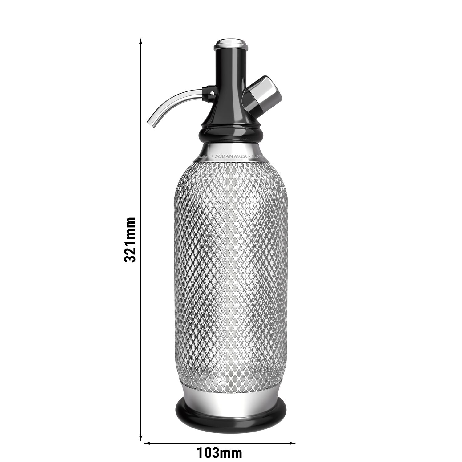 ISI | Sodamaker Classic - Appareil à gazéifier l'eau - 1 litre - Acier inoxydable