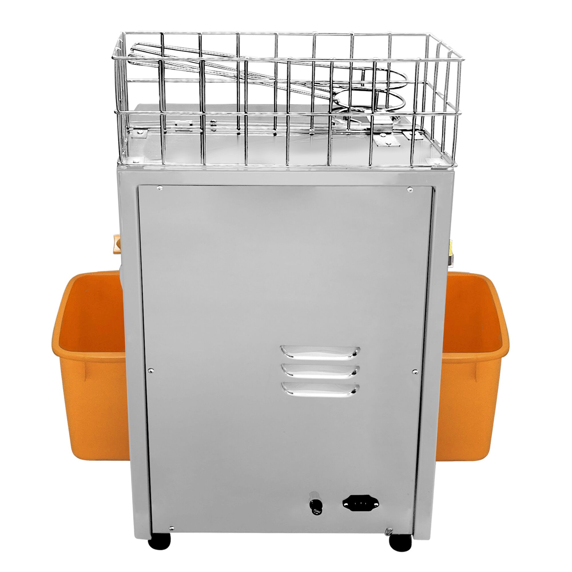 Presse-oranges automatique professionnel - 120W - 47kg - avec dispositif d’alimentation automatique, idéal pour Self-Service, ogives interchangeables - Acier inoxydable