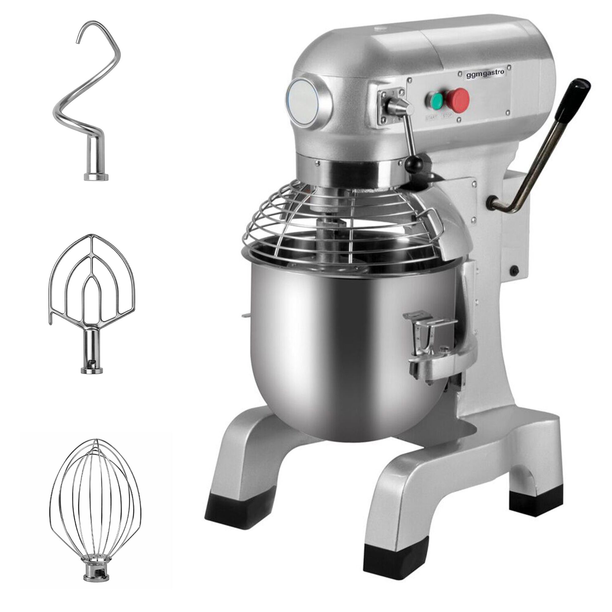 Batteur-mélangeur planétaire professionnel - 27L - 1,5kW - incl. 3 outils