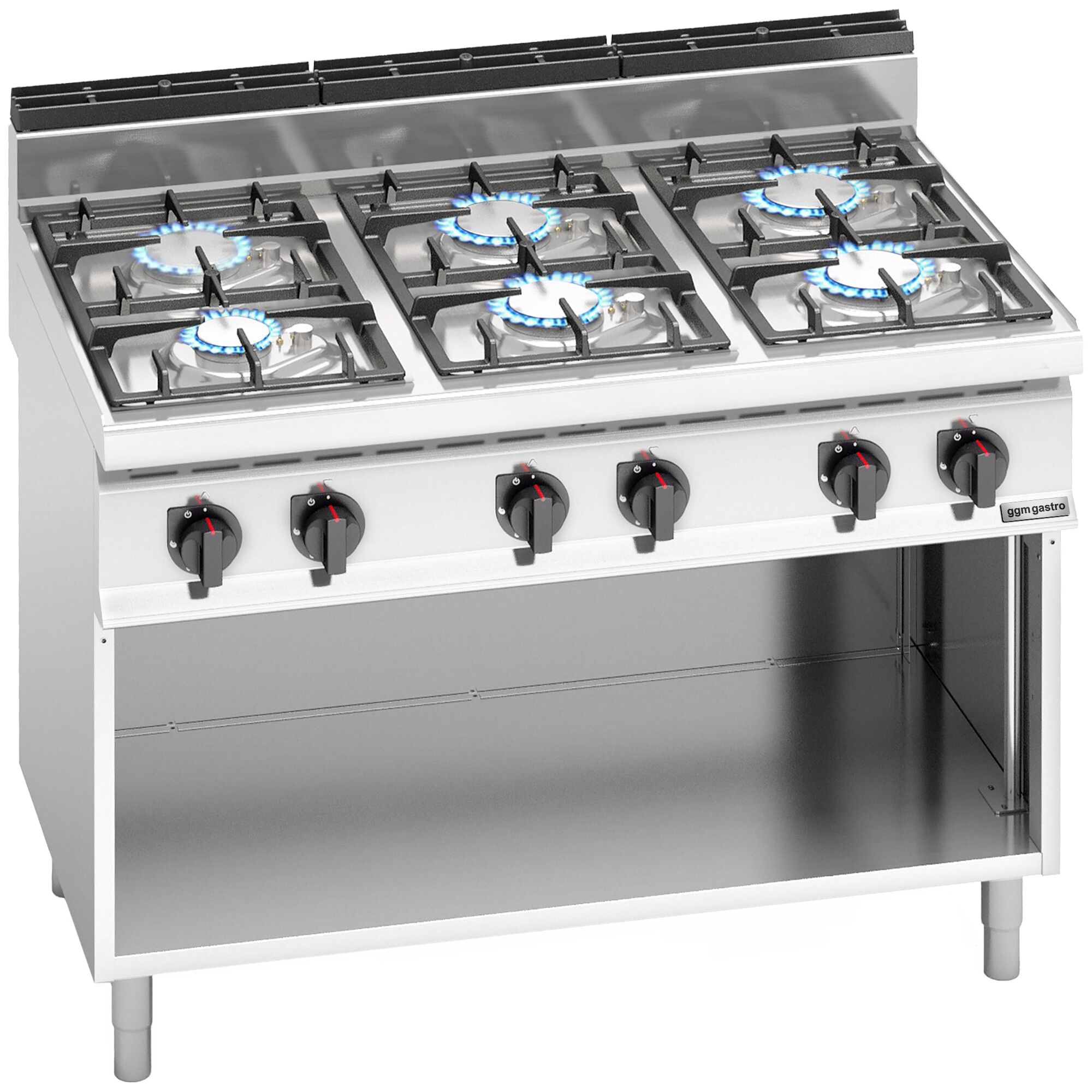 Fourneau à gaz – 33,5 kW – 6 brûleurs
