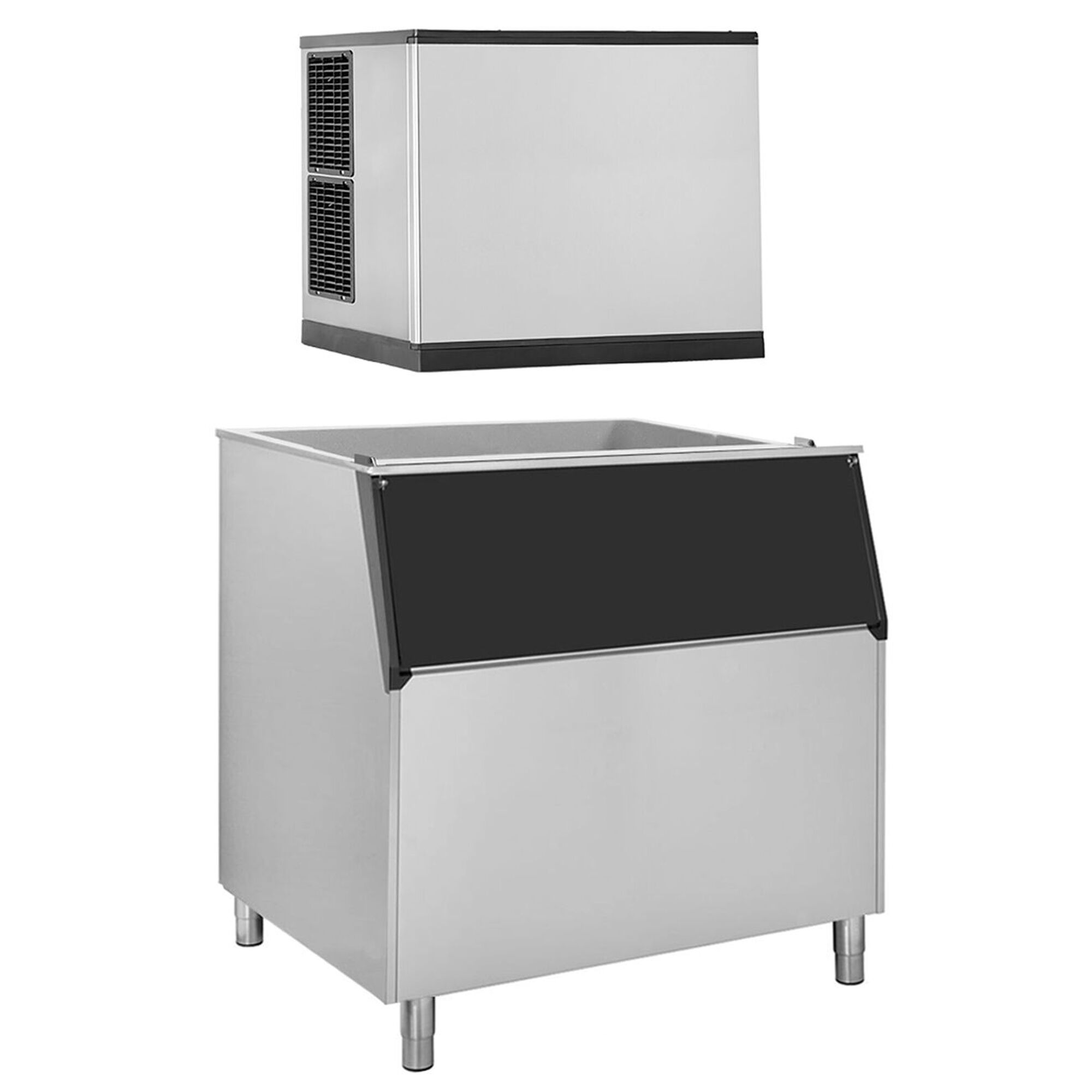 Machine à glaçons - Cubes - 403 kg/24 h - y Bac à glaçons