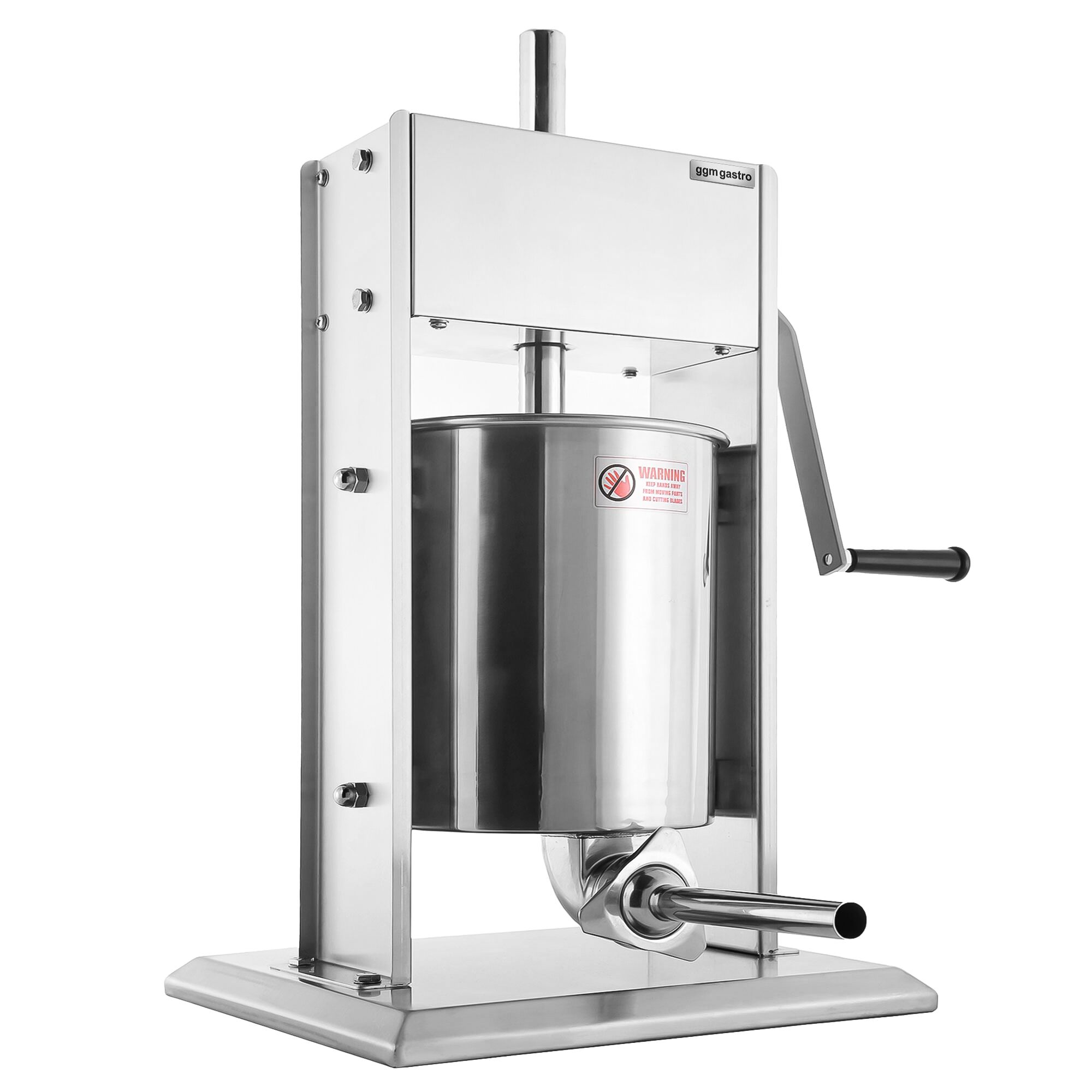 Poussoir à saucisses Manuel & Machine à churros - 10 Litres - inox - incl. 4 Embouts à saucisses & 3 Embouts à churros