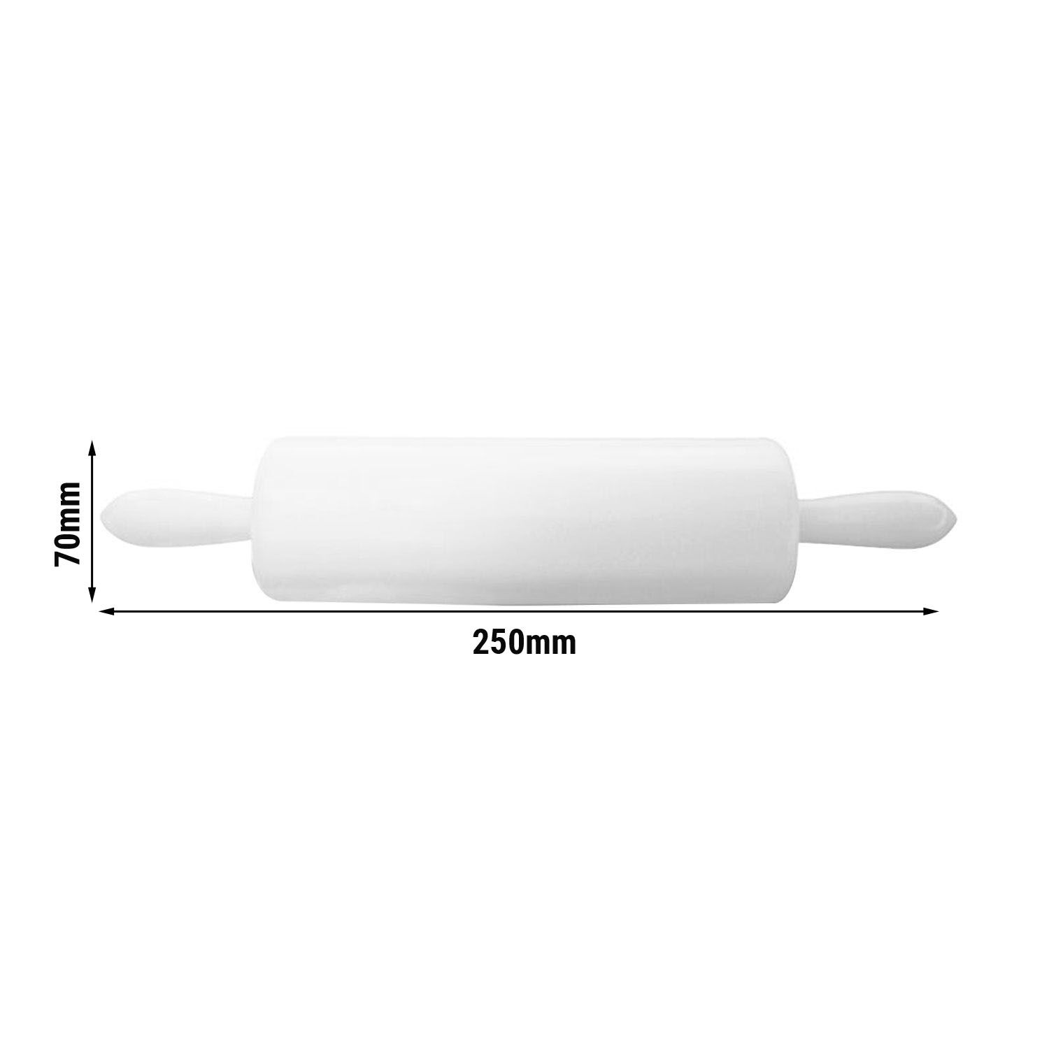 Teigroller / Nudelholz - 70x250mm - Kunststoff