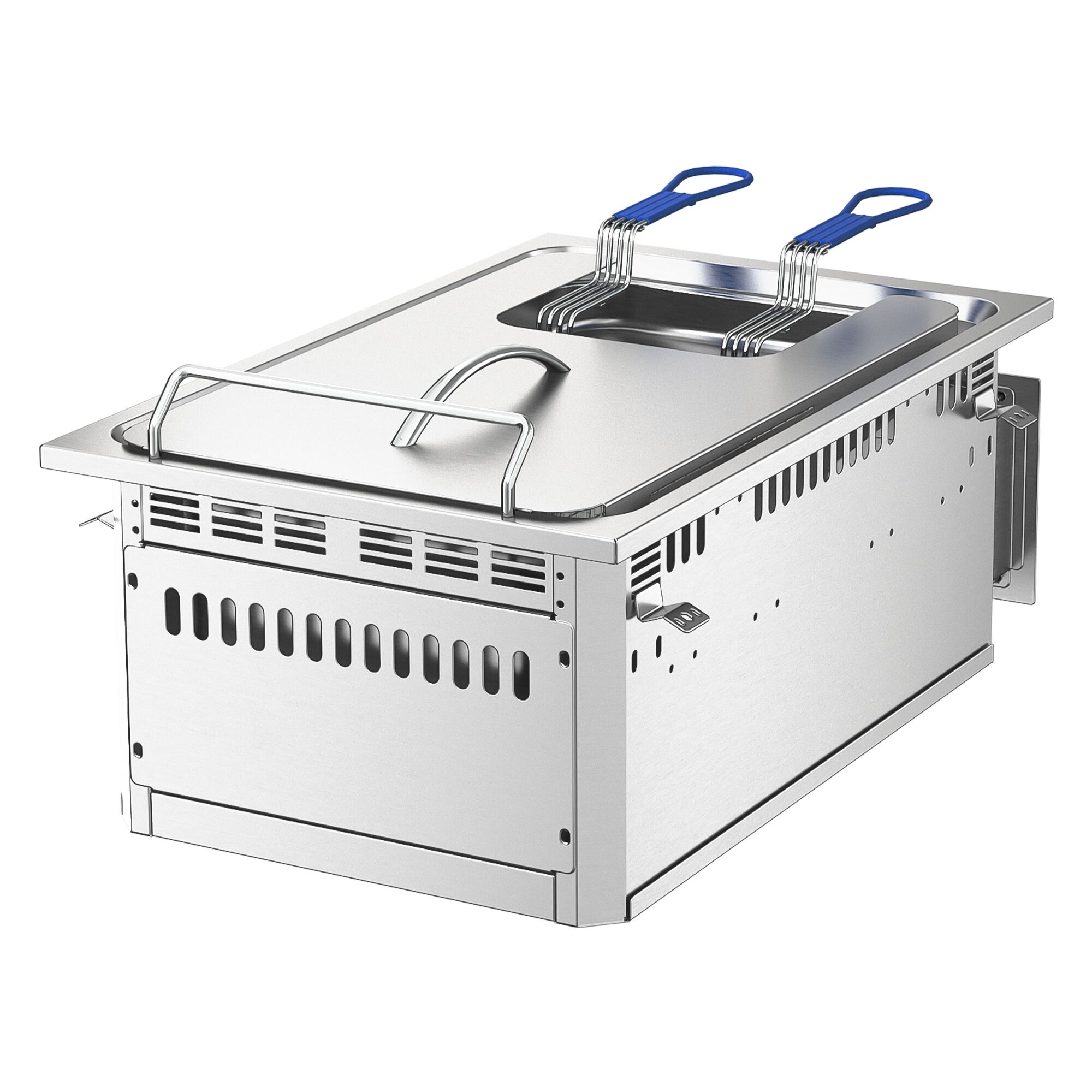 Friteuse électrique professionnelle encastrable - 13L - 12,0kW - avec robinet de vidange