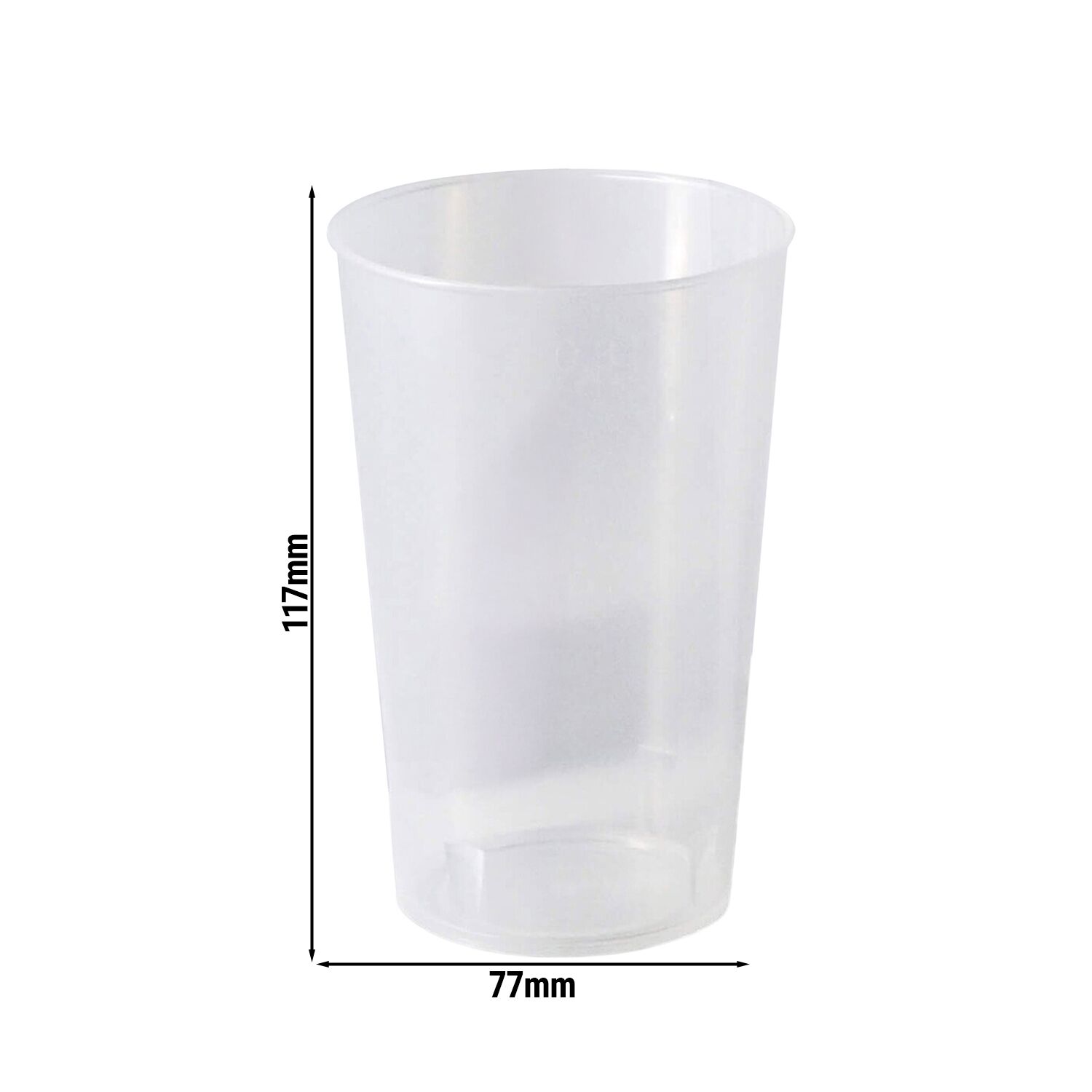 (288 pcs) Gobelet réutilisable givré - 300ml - Transparent