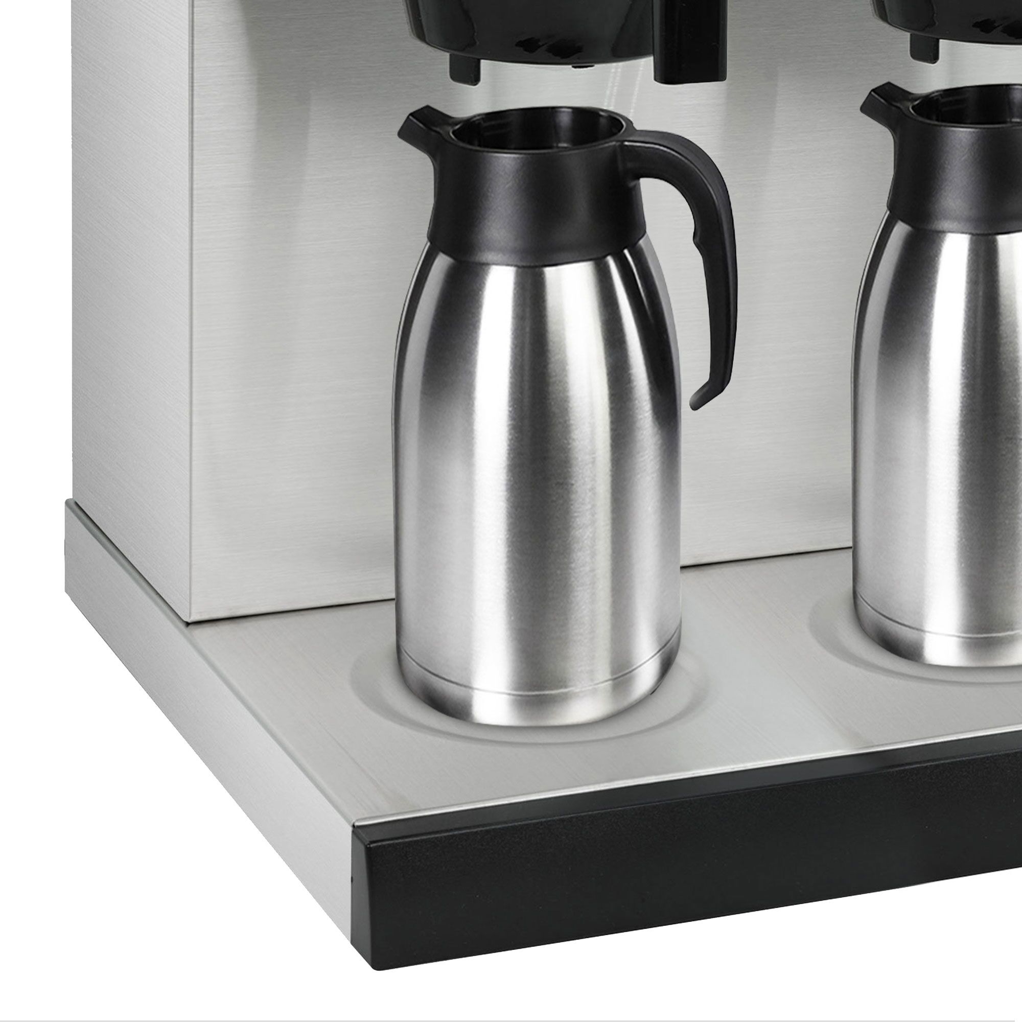 Machine à café filtre - 2x 2 litres - avec 2 plaques chauffantes - incl. 2 carafes isothermes