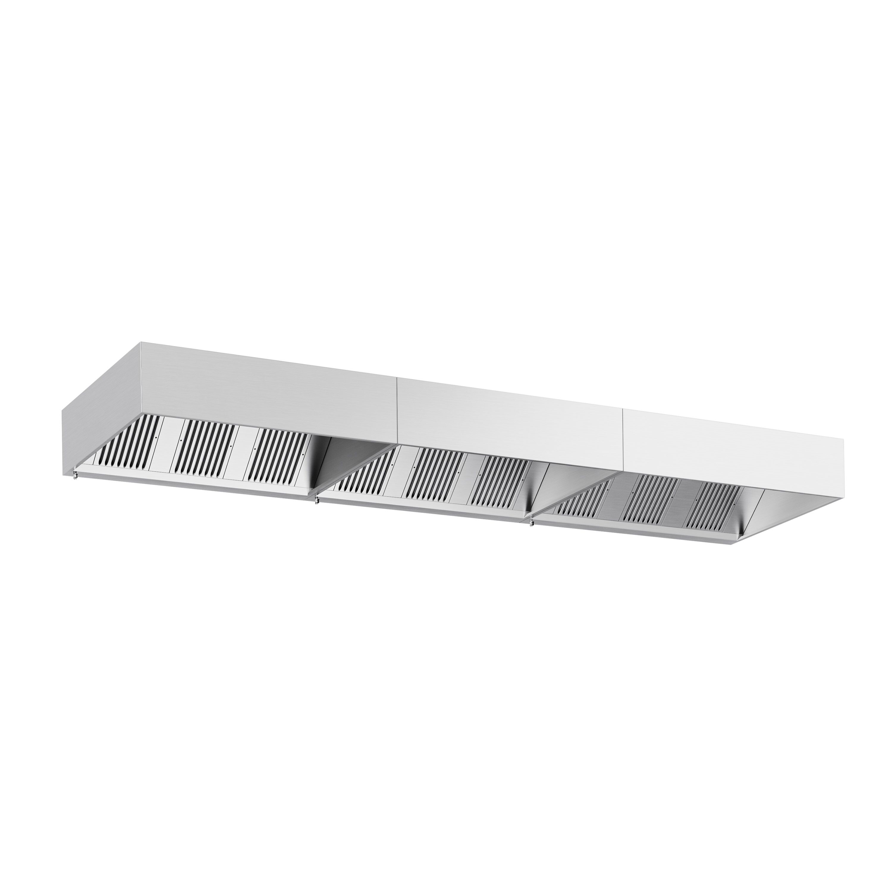 Commercial Wall-Mounted Extractor Hood – 5600mm – with Baffle Filters & Lighting