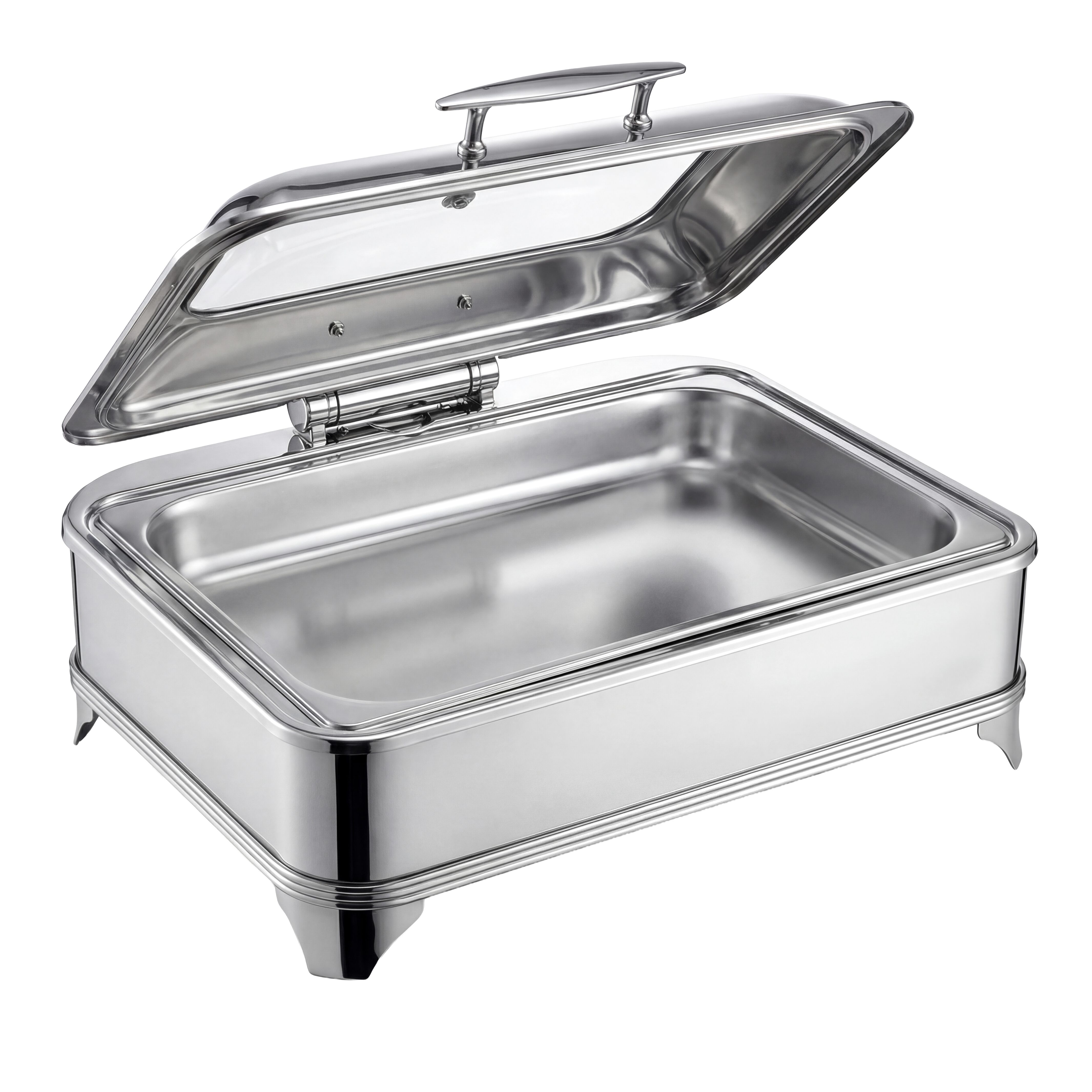 Chafing dish à induction - GN 1/1 - avec couvercle en verre à fermeture douce (Soft-Close) - 8.5L