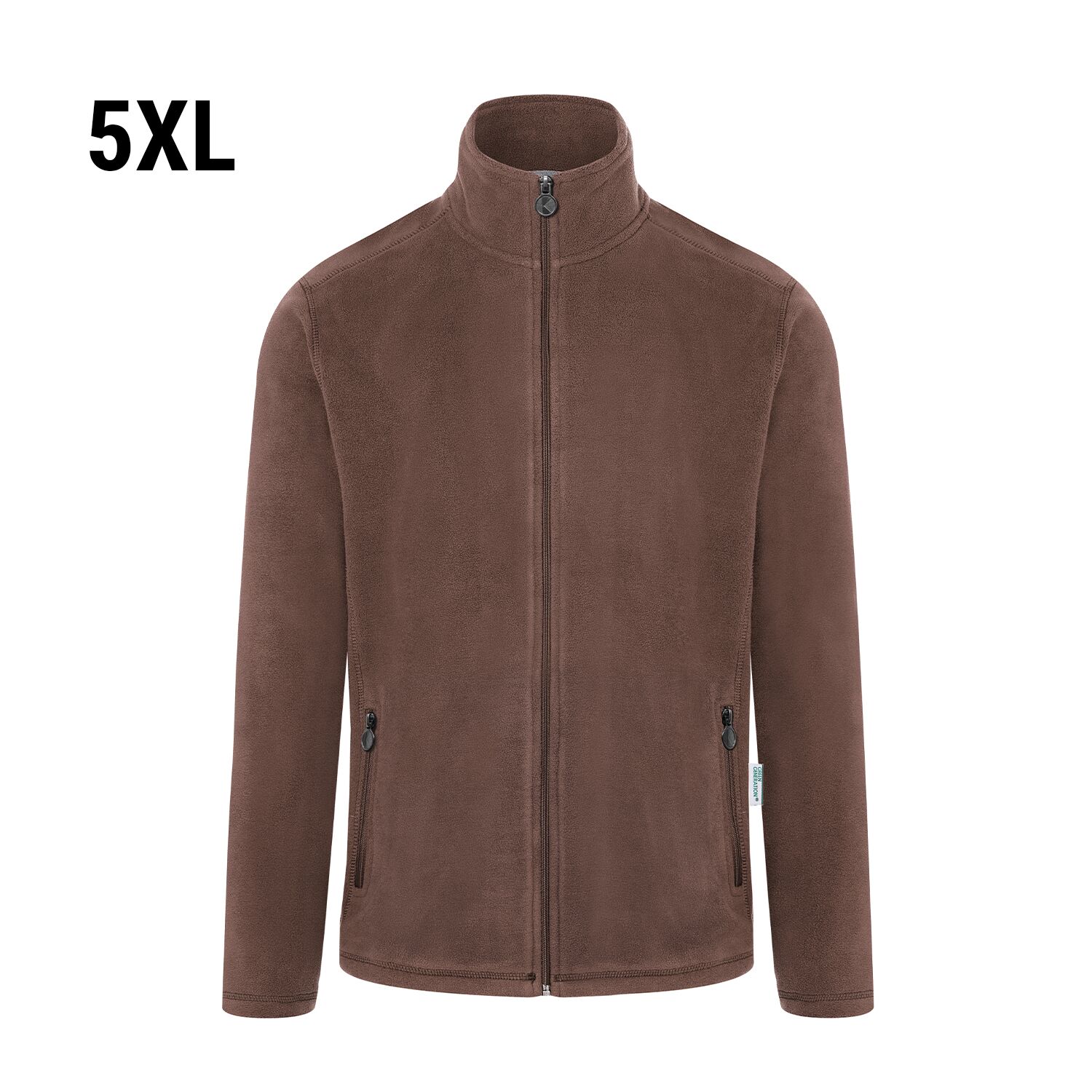 KARLOWSKY | Men's Work Fleece Jacket – Light Brown - 5XL - Recycled Polyester - 60°C Washable