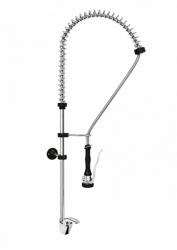 Gruppo doccia prelavaggio monoforo 5000 PREMIUM PLUS - con miscelatore monoforo e monocomando, staffa a parete, doccia girevole 360° & interruttore di flusso automatico - 50mm