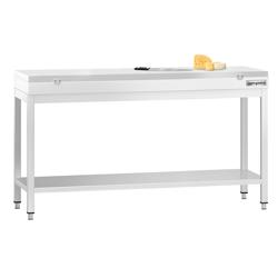 Mesa de Trabalho em Aço inox, PREMIUM - 1,8 m - Bancada de trabalho com 60 mm de Espessura (Branco)