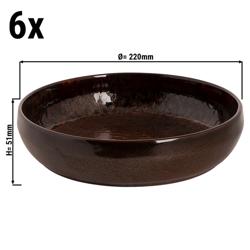 (6 Stück) BAMA COPPER - Bowl / Tiefer Teller - Ø 220mm - Kupfer