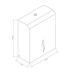 Commercial Automatic Hand Towel Roll Dispenser - with Sensor - Stainless Steel - Black