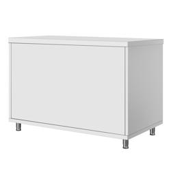 Table armoire en acier inoxydable ECO - 1200x600mm - avec portes coulissantes
