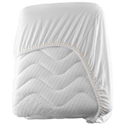 	(10 stuks) Jersey hoeslaken - 100 x 200 cm - Wit/Oranje	 