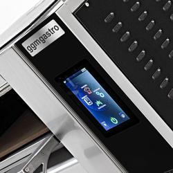 Forno de pizza A GÁS - de câmara única - 4x Ø30cm - 230V - Touch - Base em pedra refratária - até 400°C