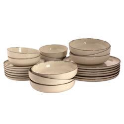 (24 stuks) ANTIGO - serviesset - porselein - wit