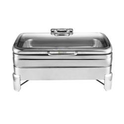 Chafing Dish Reşo - GN 1/1 - Hidrolik Cam Kapak - Jel Yakıtlı - 11.2L