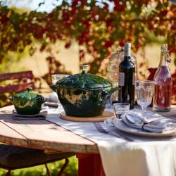 STAUB | Artichoke Cocotte Enamelled Cast Iron Casserole Dish – Ø 220 mm – Basil Green