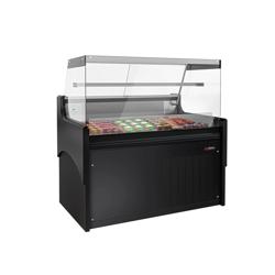 Serve Over Counter - 1280x975mm - black front - glass front - capacity 120 litres - marble worktop