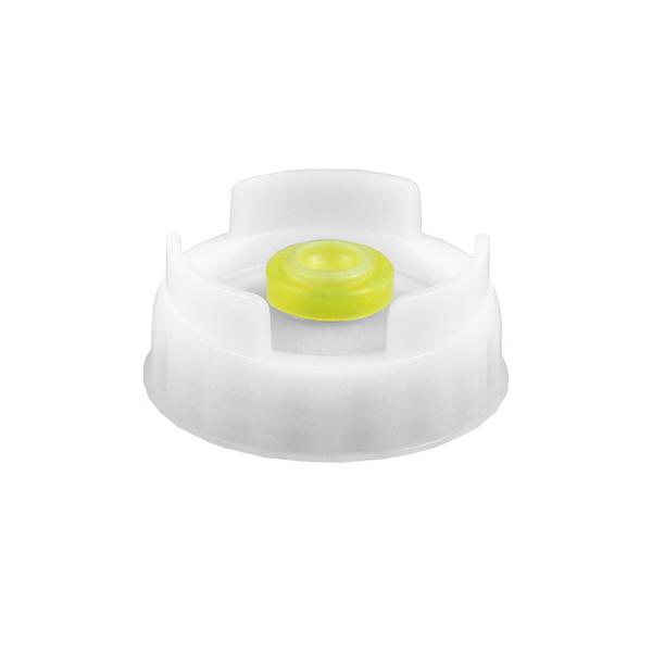 (6 pcs) Membrane avec valve silicone (pour bouteilles souples) - Pour sauces & vinaigrettes - Jaune - compatible avec FFO-001/002/003/004/005/007 - Membrane de rechange | Lot de 6 membranes avec valve silicone pour bouteilles souples - Jaune