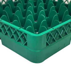 (6 db) Üvegkosár - 500x500mm - 36 rekeszes - zöld