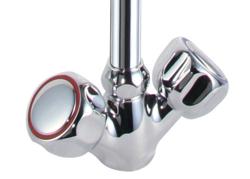 Gruppo doccia prelavaggio monoforo 9000 - per cucine professionali - con miscelatore monoforo e monocomando, bocca girevole, doccia flessibile & staffa a parete - 1120mm