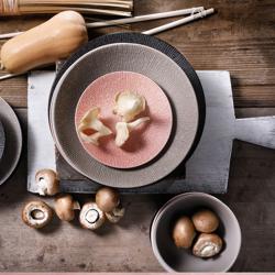 (6 st) CUBICAL - Coupe tallrik platt - Ø 160mm - rosa