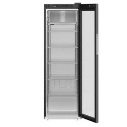 LIEBHERR | Commercial Refrigerator – 400 L - 1 Glass Door - Black - 1–15 °C - 5 Shelves