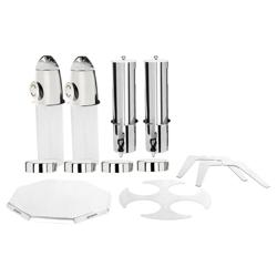 Conjunto dispensador de cereais e leite profissional - ROTATION - rotativo - Ø120mm - 2 recipientes em plástico alimentar - 2x3,6L - base em aço inoxidável