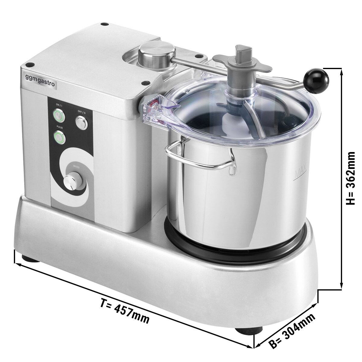 Cutter de table - 5,3L - 350W - 230V - 600-2800tr/min