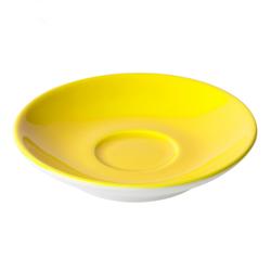 (6 db) BART COLOUR CAFE - Eszpresszó csészealj - Ø 11 cm - porcelán - Sárga