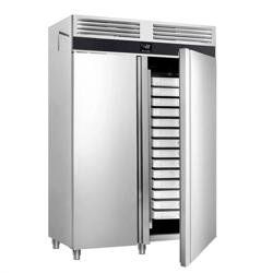 Bäckerei-Tiefkühlschrank Edelstahl PREMIUM - EN 600x400 - 1700 Liter - mit 2 Türen