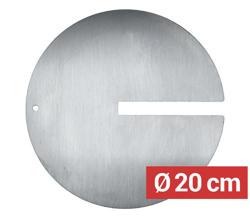 Pratos para espetos de Kebab - Ø200mm - Aço inoxidável - compatível com espetos de Döner 12x12mm