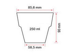Polycarbonaat glas - 200 ml - set van 50
