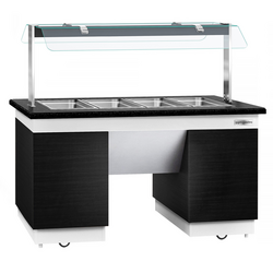 Буфетная Станция DUBLIN - 1600мм - с Водяной  баней  (Bain-marie) -  для 4x GN 1/1