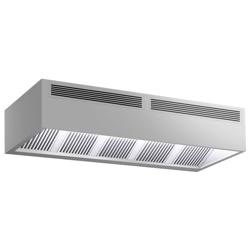 Indukciós befúvású fali elszívóernyő - 2800 mm - motor nélkül - zsírfogó (labirint) szűrővel