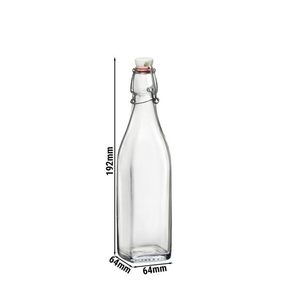 Szklana butelka Bormioli Rocco – DUBLIN – z zamknięciem na zatrzask – 250 ml