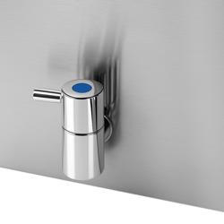 Bagnomaria elettrico - 1,2 kW - per GN 1/1 con altezza 150 mm: - con rubinetto di scarico