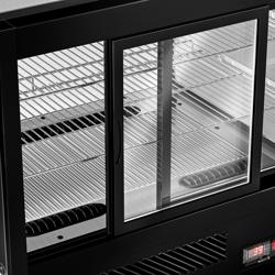 Koelvitrine - tafelmodel - 200 liter - 1219mm - schuifdeuren - met 2 schappen