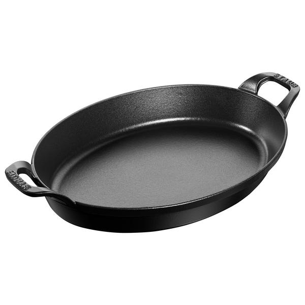STAUB | Oval Cast Iron Baking Dish – 320 mm - Black - Stackable, Oven to 240°C