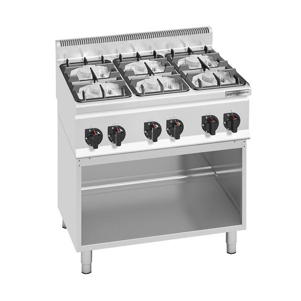 Fogão a gás 6xBurner com armação inferior