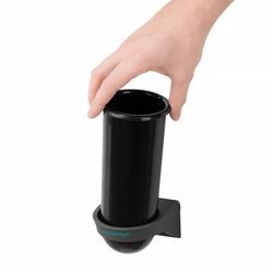 AIR-WOLF | Wall-Mounted Toilet Brush Holder – Closed - 100% Recycled Plastic - Anthracite - Nylon Brush