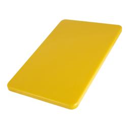 لوح تقطيع - 250x400mm - السماكة: 20mm - متوافق مع HACCP - بولي إيثيلين PE500 - أصفر - آمن لغسالة الصحون